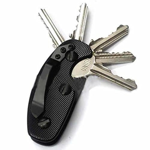 Genonaute Portable Creative Compact Key Ring Smart Organizer Clip -Black
