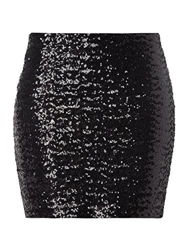 PuC Woman's Sequins Skirt Black - M