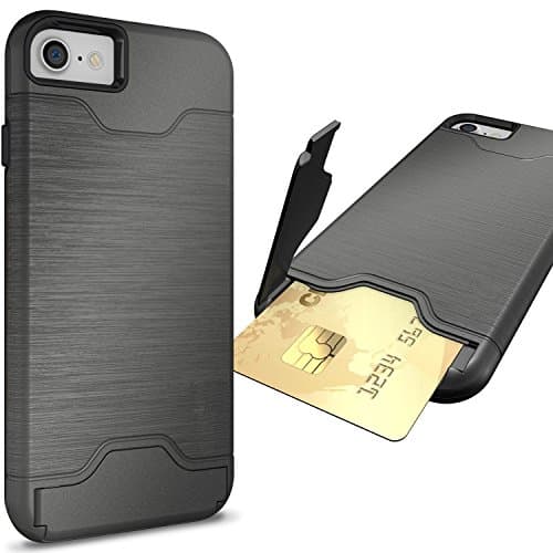 iPhone 7 Plus Case - Waloo™ Slim Kickstand Credit Card Hard Cover Case for iPhone 7 Plus - Gray