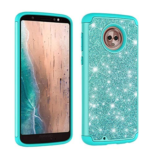 NVWA Compatible Samsung Galaxy S8 Plus Case,S8+ Case [Heavy Duty] Tough Dual Layer 2 in 1 Rugged Rubber Silicone Hybrid Hard Plastic Soft TPU Impact Back Protective Cover Glitter Powder Bling - Green