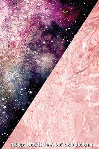 Nebula Marble Pink Dot Grid Journal: Beautiful Pink Marble & Space Nebula Notebook for Writing Notes or Diary Journal - Precious Stones Gemstones - 6 x 9 Wide-Ruled Paper 108 pages Composition Book Paperback – August 10, 2018
