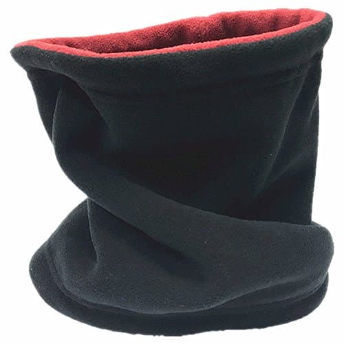 Fleece Neck Warmer 2 Layer Soft Thick Plush Fabric Winter Warmer Windproof Face Mask