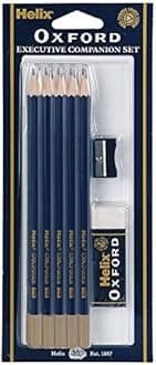Helix Oxford HB Pencils with Plastic Sharpener and Eraser P90010