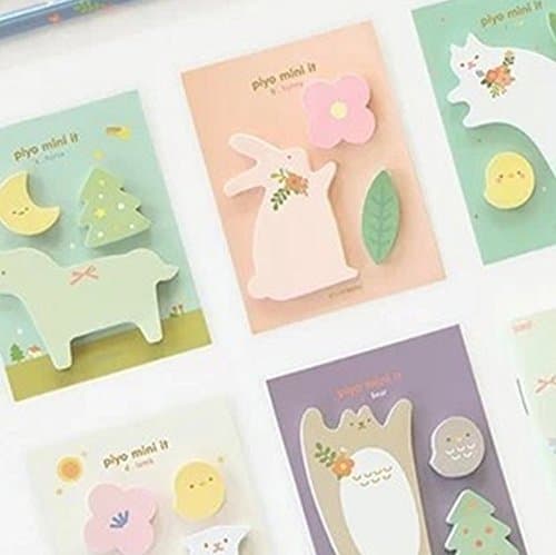 Lingdun Creative Cute Animal Paradise Sticky Note/DIY Multifunction Memo/Note Pads/Message Post/Scratch Writing Book (8 Pack, 30 Sheet/Pack ,Random delivery)