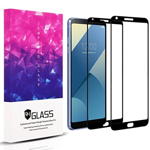 LG G6 Screen Protector, [2 Pack+1 Camera Lens Film] 2.5D Full Coverage 9H Hardness Tempered Glass Screen Protector Film for LG G6-Black