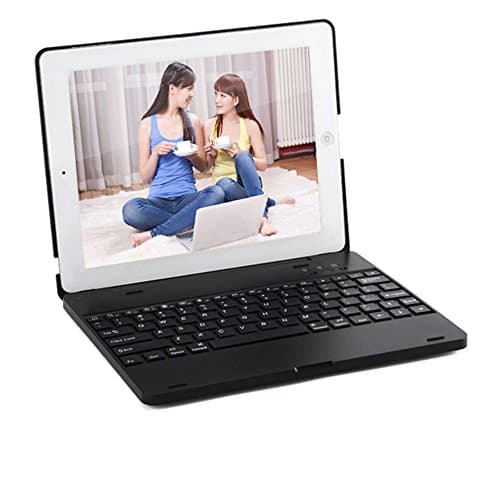 iPad 2,3,4 Keyboard Case,GENJIA Premium Portable Durable ABS Material Wireless Bluetooth Keyboard Case Cover with Built-in Rechargeable 2800mAh Powerbank for Apple iPad 2,3,4 (Black)