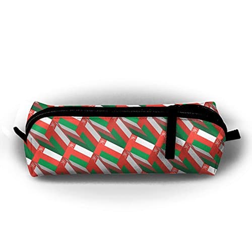 Oman Flag 3D Art Pattern Pencil Case Pen Holder Stationery Makeup Bag Zipper Pouch For School Office Travel