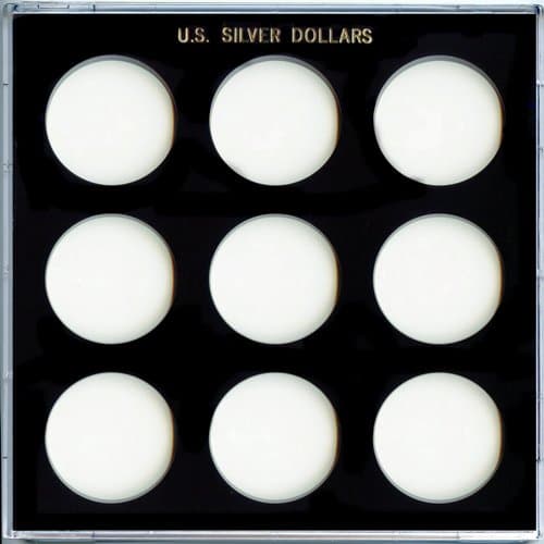 Capital Plastic 6.5" x 6.5" Galaxy 9 Coin Holder U.S. Silver Dollars - Without Dates - Black