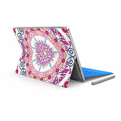 LoveDecalHome@ Surface Pro 4 Decal sticker Protective Spray Back Sticker Skin Decal Cover for Microsoft Surface Pro 3 Tablet Decal sticker Surface skin Protector (Surface Pro 4, Pink Flower)