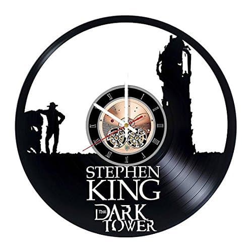 Handmade Vinyl Wall Clock Stephen King Dark Tower Vinyl Record Wall Clock gift idea wall art decor