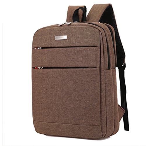 Lustear Slim Laptop Backpack Lightweight School Bookbag Business Computer Backpack for Women and Men (Brown)
