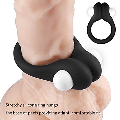 Lovearea 4pcs Silicone Set (1 x Vibrating Rings + 3 Ring) Set – Pleasure Enhancing Ring Set - Ring Toys for Men