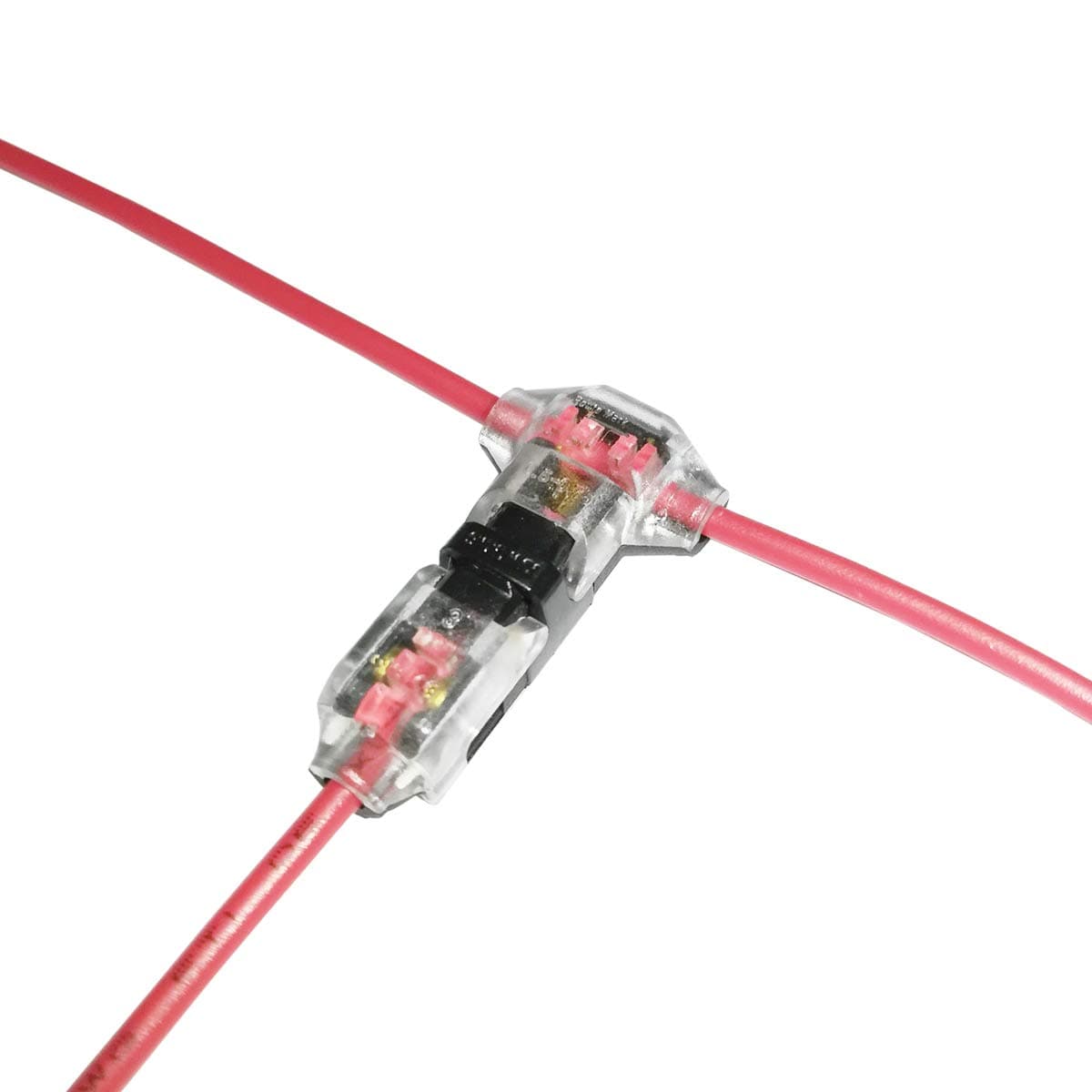 Quick Splice Wire Connectors T Tap - 10Pcs Self-Stripping Low Voltage Solderless Electrical Wire Terminals for 20 22 Gauge Wire