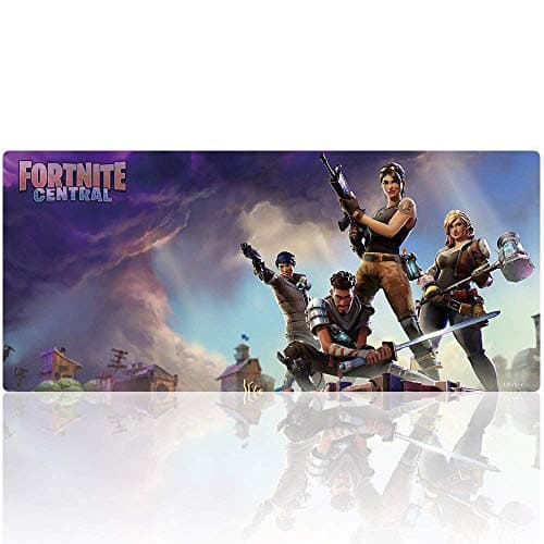 Utimor Professional Large Gaming Mouse Pad, Extended Size Desk Mat Non-slip Rubber Base with Stitched Edges for Computer, PC and Laptop (90x40 Fortnite001)