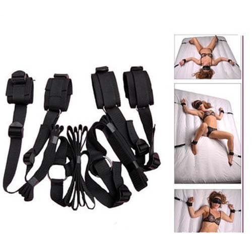 Adjustable Strap Kit for Women Men with Soft and Comfortable Cuffs - Adjustable Size Fit Almost Any Size Mattress and All People, Black