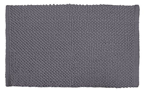DII Ultra Soft Plush Spa Cotton Pebble Absorbent Chenille Bath Mat Place in Front of Shower, Vanity, Bath Tub, Sink, and Toilet, 21 x 34" - Gray