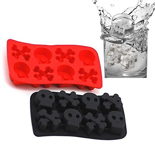 Skull Mold Silicone Mold Cooking Tools Cookie Cutter Ice Molds Ice Trays Ice Cream Tools Ice Cube Tray Random Colour 8 E -Ez2Shop