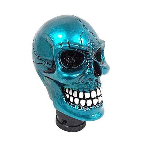 Eternalpower Universal Blue Skull Gear Shift Knob Lever For Automatic Manual Shifter Knobs Cover Car Truck (Blue)