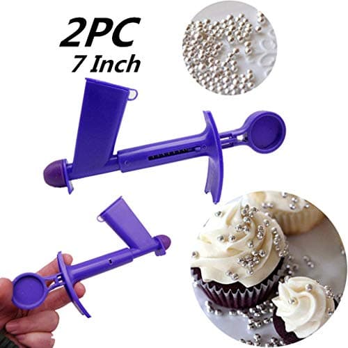 Cake Pearl Applicator Set of 2, Two Size Applicator Cake Pearls Fondant Tools for Extruder Sugarcraft Cake Decorating Tools (One Large Size + One Small Size)