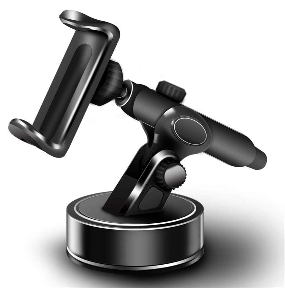 Car Phone Mount, Parmeic Universal Cell Phone Holder Dashboard Windshield Mount Compatible with iPhone XR Xs Max Xs X 8 7 6 Plus Galaxy S10 S10+ S10e S9 S8 S7 Plus