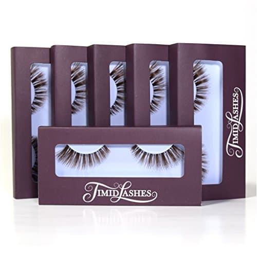 Zoey by Timid Lashes | Six-Pack Premium Quality False Eyelashes in Brown