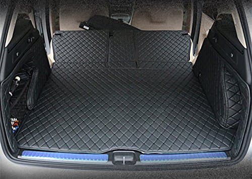 Cool car Custom fit Cargo Mat boot liner Waterproof full covered cargo liners Leather Boots Liner Pet Mats for Renault (Koleos, Black with black stitches)