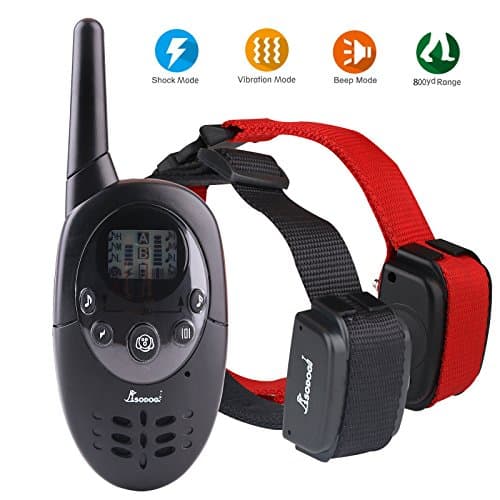 Cuterpet 800 Yard Electronic Remote Dog Training Collar with Vibration Shock Beep for 2 dogs, LCD display (Black-transmitter, 2 collars)
