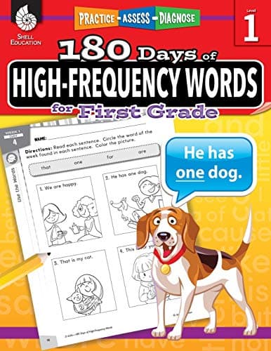 180 Days: Reading, Vocabulary/Language for 1st Grade Practice Workbook for Classroom and Home, Cool and Fun Practice Created by Teachers: Practice, Assess, Diagnose (180 Days of Practice)