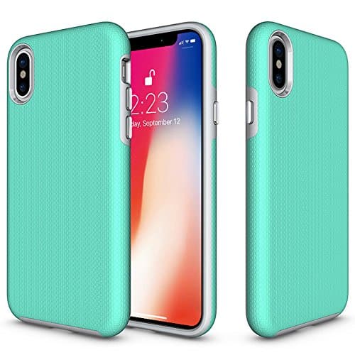 MXWANG Soft TPU + Hard PC Dual Guard Shock-Absorbing Scratch-Resistant Rugged Drop Protection Case for Apple iPhone X/8/7/8 Plus/7 Plus/6/6S/6 Plus/6S Plus/5/5S/SE&Samsung Galaxy Note 8/S8/S8 Plus