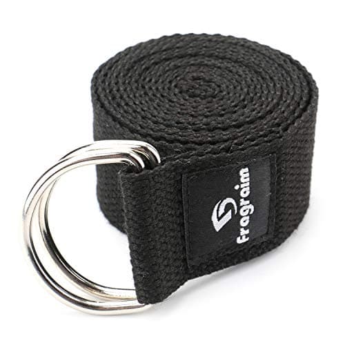 Fragraim Yoga Straps (6ft, 8ft) - Durable Cotton Exercise Strap with Adjustable D-Ring Buckle for Stretching, Gym Workouts - Improve Flexibility, Balance and Physical Therapy