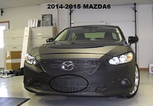 Lebra 2 Piece Front End Cover Black - Car Mask Bra - Fits 2014-2015 Mazda 6
