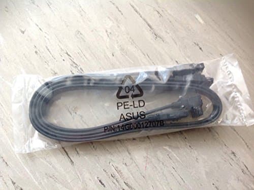 18" ASUS Serial ATA (SATA) Drive Cable Set w/Standard & 90° Connectors 2-Pack (Black)