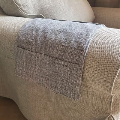 Lecent Armchair Tray Sofa Handrail Couch Armrest Organizer Remote Control Holder Bag On TV Sofa Corrimao Braco Resto (Grey)