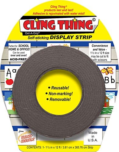 CLING THING© Get-A-Grip© Self-sticking DISPLAY STRIP - Charcoal