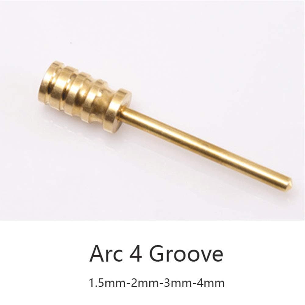 DIY Leathercraft Accessory Brass Soldering Iron Edge Marking Tool Single Line Leather Edge for Sealing, Arc 4 Groove