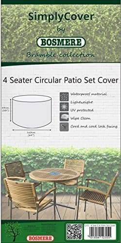 Bosmere L325 Simply Cover Bramble (Green) 4 Seater Rectangular Patio Set Cover