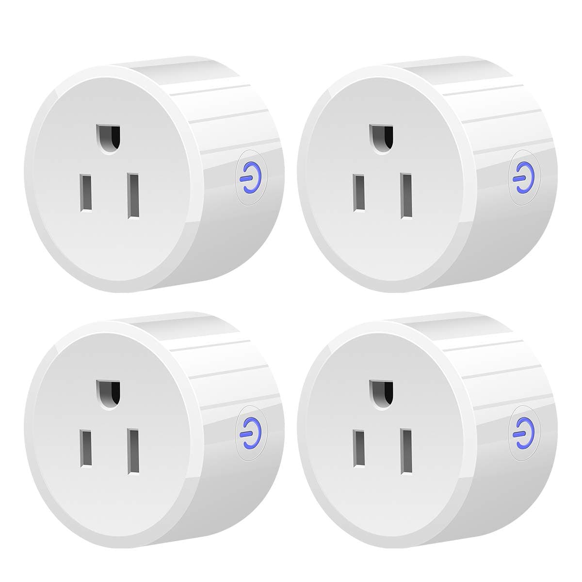 AIMENGTE Homekit WIFI Smart US Plug Siri Voice Control Smart Home Wall Socket Wireless Timing Outlet Work With Apple Homekit (iOS12 or +) 10A 2.4GHz Smartbar(4 Pack)