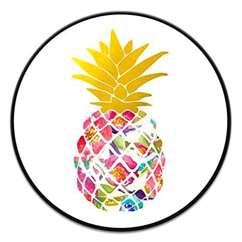 Custom Mounts and Holder, Expanding Stand Pop Grip Mount Sockets for Cellphones,Smartphones and Tablets - Pineapple Art Print Digital Black