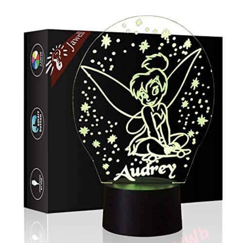 Audrey 3D Birthday Gift Illusion Night Light Beside Table Lamp, Gawell 7 Color Changing Touch Switch Decoration Lamps Baby Gift with Acrylic Flat & ABS Base & USB Cable Audrey Lover Theme Toy