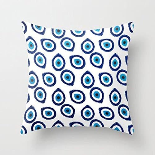 Elroy Carpenter Evil Eye Teardrop Throw Pillow Case Cushion Covers 18X18 Inch