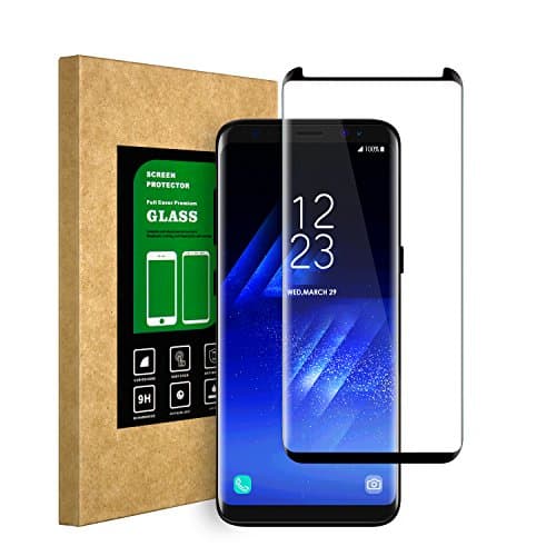 Vonetone Galaxy S8 Tempered Glass Screen Protector [3D Full Curved] [Case Friendly] [0.22mm] [100% Touch Sensitivity] Anti Blue Light/Scratch/Fingerprint, Bubble Free for Samsung Galaxy S8