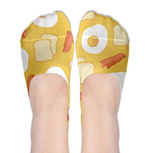 Breakfast Eggs Bacon Pattern Print Antiskid And Lovely Special Women's Sock One Size