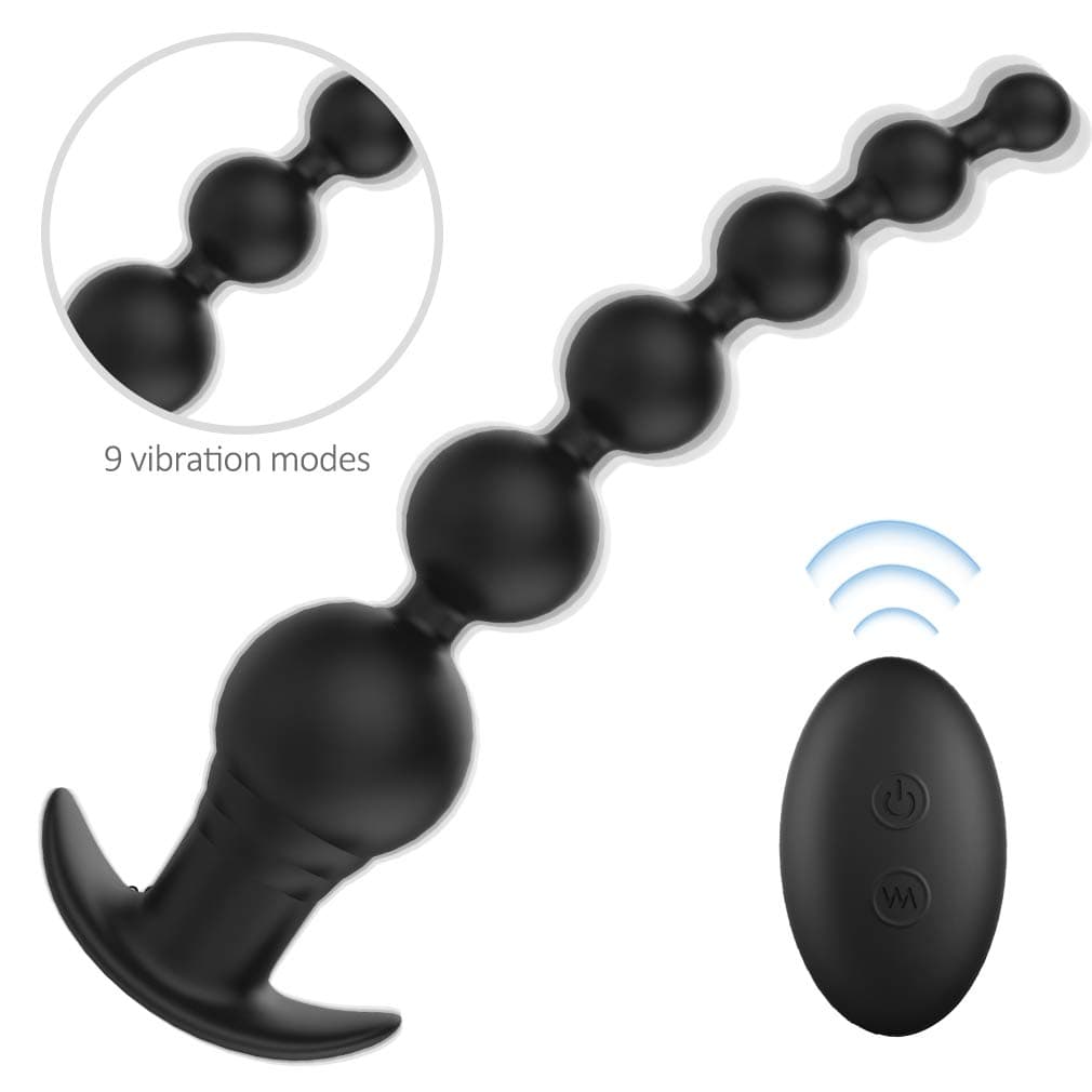 9 Speed Rechargeable Wireless Remote Análes Wave Beads Plug Male Dilatór Ví'brántor Bῡtţ Plug Male Dilatór G špóţţer P'róstatå Messager Análes Six Toy for Women Men