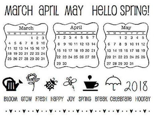 SRM StickersSpring Plans Planner Clear Stamp