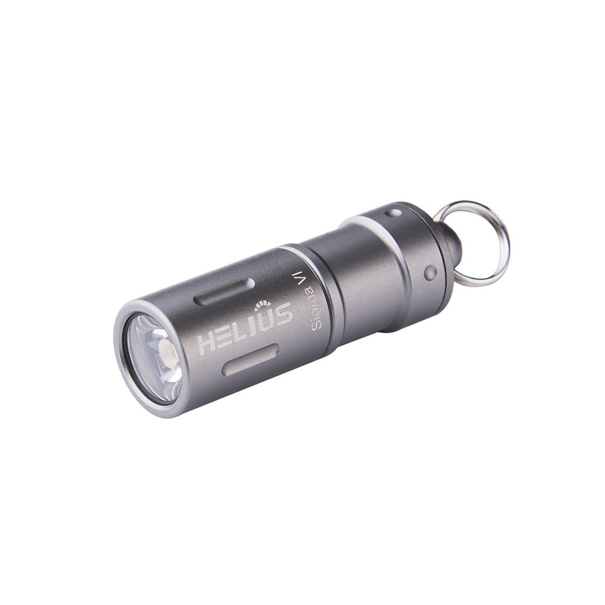 Mini Rechargeable LED Keyring Torch - Small USB 130lumen Waterproof Bright LED Torch Keyring with 2 Modes Including Rechargeable Battery, Micro USB Cable, Waterproof O-Rings and O-Ring (Grey)