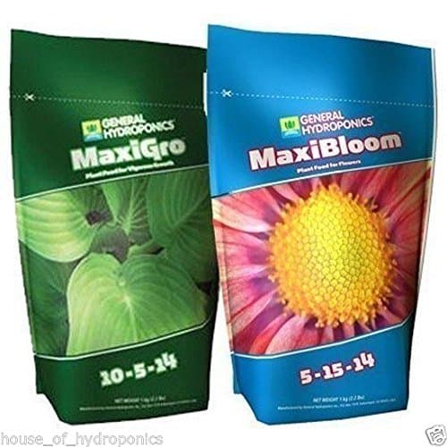 General Hydroponics MAXIGRO & MAXIBLOOM 1-KG 2.2LBS Bag Each Nutrient Fertilizer ;Supply_from:House_of_hydroponics