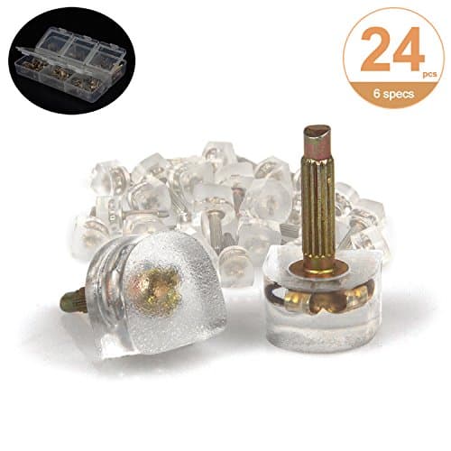 ADVcer 12 Pairs High Heel Tips Kit (6 Types) with Taps Storage Box for Women Stiletto Cap Repair, U-Shape 8 / 9 / 10 mm, Clear