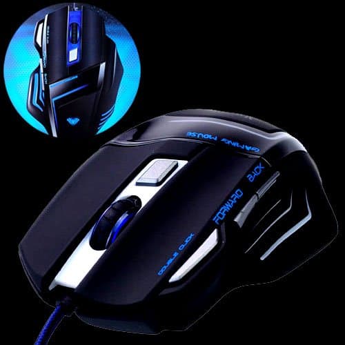 Brand new AULA Ghost Shark USB Wired Professional Gaming Mouse with Blue light - Black