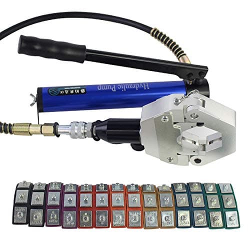Manual Hydraulic Hose Crimping Tool Auto A/C Hose Hydra-Crimper Repair Air Condition Hose 71500 (with hand pump)
