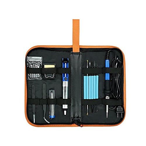 Purewill 220V 60W Adjustable Temperature Welding Solder Soldering Iron Tool Kit Heat Up Quickly Easy to Use Easy to Storage Energy-saving and Eco-friendly